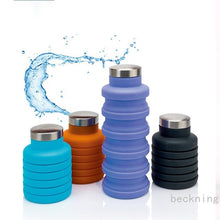 Large Capacity Bpa FreeSilicone Outdoor Retractable Folding Sport Water Mug Hiking Camping Kettle Foldable Water Bottle