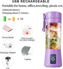Popular USB Blender Juicer Mini Electric Portable Rechargeable Travel High Quality 380ml 400ml