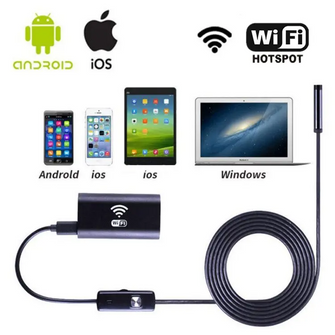 WiFi Endoscope Camera For Android Phone IP67 Waterproof Borescope Soft Cable Inspection Camera System Mobile Phone