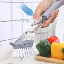 Window cleaning brush refillable liquid dish cleaning brush cleaning brush with replaceable brush head