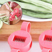 Vegetable Cutter Peeler Finger Protect Kitchen Tool Plastic Green Been Slicer Portable Bean Vegetable Cutter Peeler