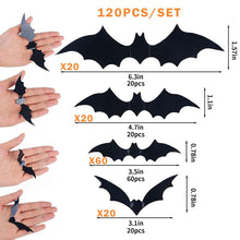 EverythingForHalloween Halloween Bats Wall Decor /120 pcs
