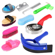 10-IN-1 Horse Grooming Tool Set Bathing Cleaning Supplies Horse Hairs Combs Massage Curry Brush Sweat Cleaning Kit Scrubber