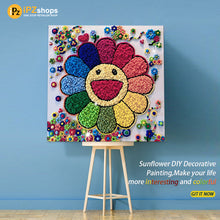 Smile sunflower DIY plush painting——Type J