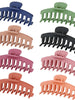 11CM Women Korean Solid Large Hair Claws Acrylic Frosted Grip Simple Keel Hairpins Barrette Crab For Girls Hair Accessories