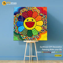 Smile sunflower DIY plush painting——Type A