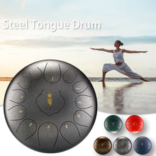12 inch 13-Tone Steel Tongue Drum Mini Hand Pan Drums with Drumsticks Percussion Musical Instrument for relaxation yoga practice