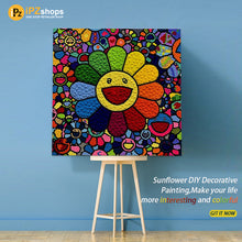 Smile sunflower DIY plush painting——Type L