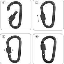 Camping Gear Attachment Tent Spring Hook Safety Heavy Duty Metal Spring Clip Hook Aluminum Carabiner