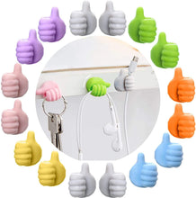 Multifunction Adhesive Cable Clip Self Adhesive Thumb Cable Organizer Clips Key Hanger Silicone Thumb Wall Hook