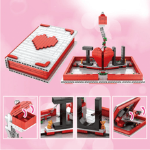 DIY Jewelry Gift Box For I Love You Rings Compatible With DIY Cartoon Building Blocks (Ring Not Included)