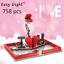 DIY Jewelry Gift Box For I Love You Rings Compatible With DIY Cartoon Building Blocks (Ring Not Included)