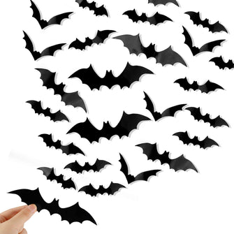 EverythingForHalloween Halloween Bats Wall Decor /120 pcs