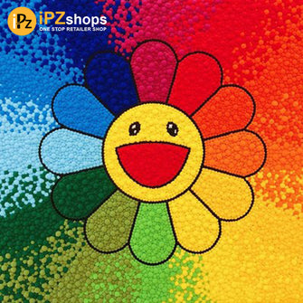 Smile sunflower DIY plush painting——Type B