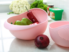 New drain basket bowl washing rice colander kitchen strainer vegetable and fruit drain storage basket rice strainer bowl