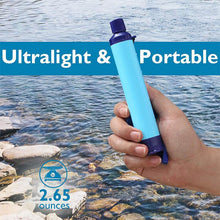 Personal Water Filter Straw Portable Water Purifier with 1500L 4-Stage Filtration System Survival Gear for Outdoor Camping