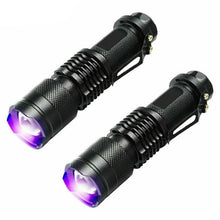 UV Light Mini Penlight LED Flashlight Torch Waterproof 3 Modes Zoomable Adjustable Focus Lantern Portable Bulbs