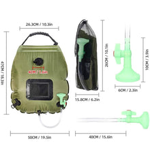 20L Water Bags Outdoor Camping Solar Shower Bag Foldable Heating Camp