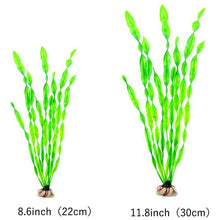 20PCS Artificial Decorative Plastic Aquarium Fish Tank Decoration Plastic Plants (20Pcs Green)