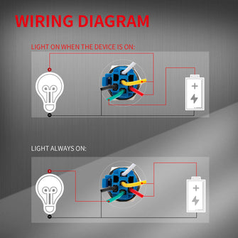 19MM 12 Volt DC Waterproof Round Switch ON OFF 12V Blue Led Rocker Switch Round Type Power Cable With ON OFF Switch