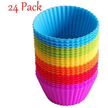 24 pcs Premium Grade Silicone Baking Cups Cupcake Liners Molds Muffin Liners Molds Sets Cooking Cake Lace Paper Kitchen Tools