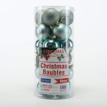 Christmas Bauble Pastel Color 24 pack (6cm)