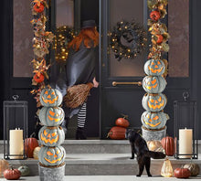 Pre-lit Halloween Jack-O-Lantern Pruning Garden