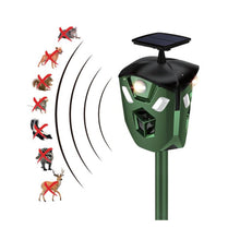 IP44 waterproof new arrival 360 degree animal defense 3 face solar powered ultrasonic pest repeller animal control outdoor
