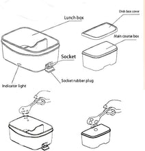 Self Heating Insulated Thermo Food Heater School Heated Bento Metal Stainless Steel Electric Lunch Box for Car Truck