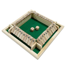 29.8x29.8x3.5cm Shut The Box Dice Board Game 4 Sided 10Number Wooden Flaps Dices Game Set for Pub Bar Party Supplies Game 2021