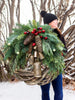 🎄|Farmhouse Christmas Wreath, Boho Wreath, Holiday Wreath