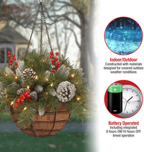 🎄Pre-lit Artificial Snowy Christmas Hanging Basket