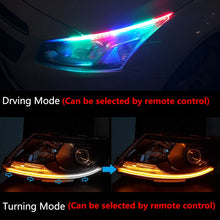 2X Flexible Multi Color Car LED DRL RGB Daytime Running Light LED