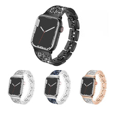 Wholesale 44mm 40mm luxury chain with diamonds replacement band women metal for apple iwatch strap