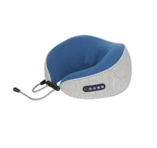 Hot Sale Full Body neck Rolling Kneading Massager Shiatsu Infrared Vibrating Neck Massage Pillow Cushion with Heat blue