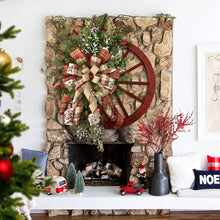 🎄|Winter wreath-Farmhouse wagon wheel(Christmas Sale)