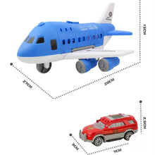 Kids freewheel educational plane storage fire truck car model toy with map