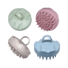 Private Logo Wheat Straw Head Scalp Massage Body Shower Bath Spa Slimming Massage brush Set