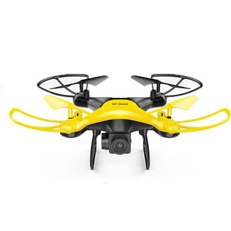 Remote control stunt set height 3d flip roll headless real time transmission quadcopter drone with HD camera. Yellow and black 2 colors mixed