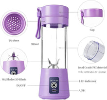 Popular USB Blender Juicer Mini Electric Portable Rechargeable Travel High Quality 380ml 400ml