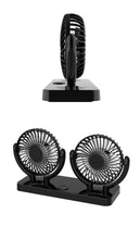 Universal Electric Cigarette Light 12v Double Head Car Cooling Fan Low Noise 4inch Vehicle Cooling Fan