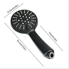 Portable Abs Plastic Bathroom Five Gear Black Handheld Shower Head