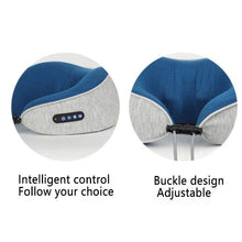 Hot Sale Full Body neck Rolling Kneading Massager Shiatsu Infrared Vibrating Neck Massage Pillow Cushion with Heat blue