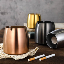 Popular Stainless Steel Indoor/outdoor Windproof Cigarette Ashtray For Patio,Portable Tabletop/desktop Decoration Ashtray