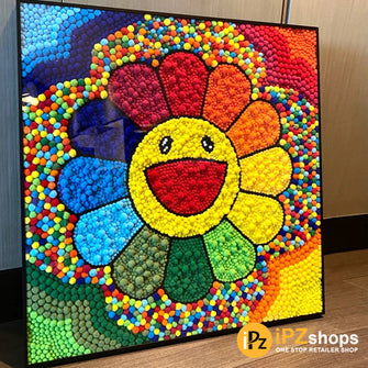 Smile sunflower DIY plush painting——Type A