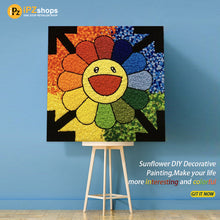 Smile sunflower DIY plush painting——Type G