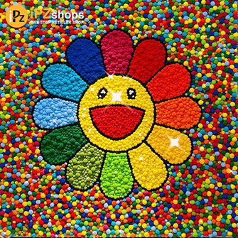 Smile sunflower DIY plush painting——Type E