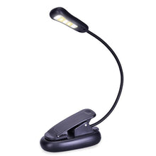 Portable flexible smart Mini Clip on music stand light Battery powered Eye care 5LED Book reading lamp