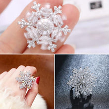 Snowflake Silver Open Ring