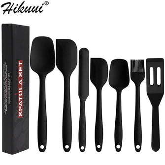 6/7/8 Pcs Spatula Sets BPA Free Silicone Scrapers Spoon Non-Stick Silica Cake BBQ Heat Resistant Cooking Utensils Baking Tools